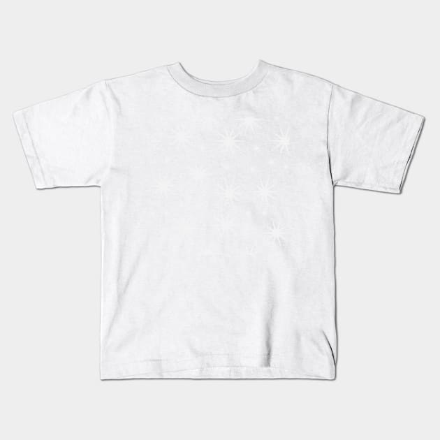 Starry Asterisk Pattern (White) Kids T-Shirt by inotyler